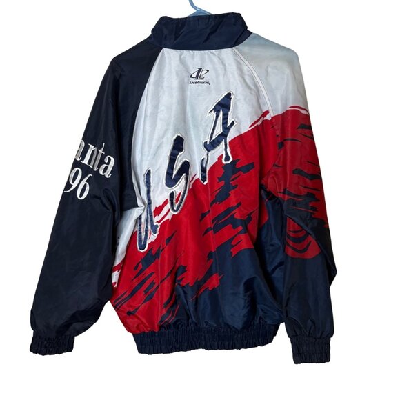 Vintage USA Logo Athletic Splash Windbreaker 1996 Atlanta Olympics Jacket Medium - Picture 2 of 12